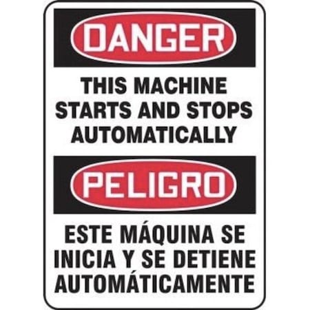 Accuform BILINGUAL OSHA DANGER Safety Sign THIS SBMEQM155VS